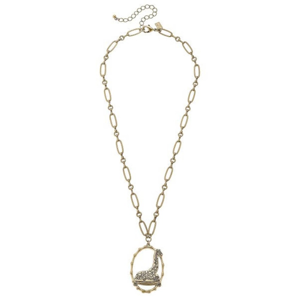 Giraffe Pendant Chain Link Necklace
